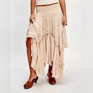 Free People Abstract Love Convertible Midi Skirt Size M